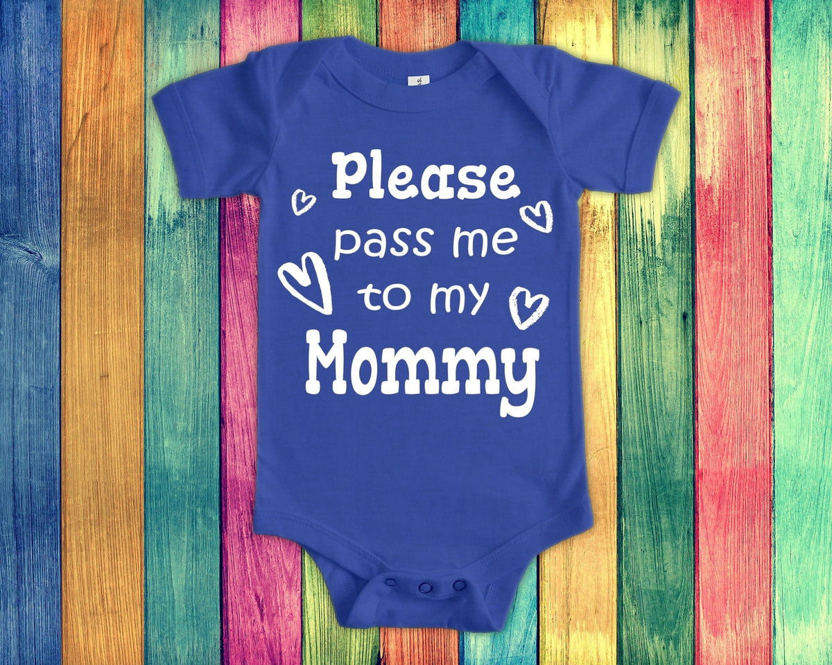 Pass Me To Mommy Cute Mother Name Baby Bodysuit Tshirt or Toddler Shirt Special Mother39s Day Gift or Pregnancy Announcement Graphic Tee – Premium Graphic · Perfect For Daily Wear