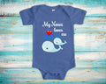 Nonni Loves Me Cute Grandma Name Whale Baby Bodysuit Unique Grandmother Gift for Granddaughter or Grandson or Pregnancy Announcement Graphic Tee – Soft Feel · Trending Graphic Apparel