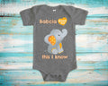 Babcia Loves Me Cute Grandma Name Elephant Baby Bodysuit Unique Grandmother Gift for Granddaughter or Grandson or Pregnancy Announcement Graphic Tee – Easygoing Wear · Perfect For Daily Wear
