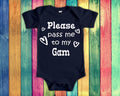 Pass Me To Gam Cute Grandma Baby Bodysuit Tshirt or Toddler Shirt Special Grandmother Gift or Pregnancy Announcement Graphic Tee – Bold Style · Must-Have Style