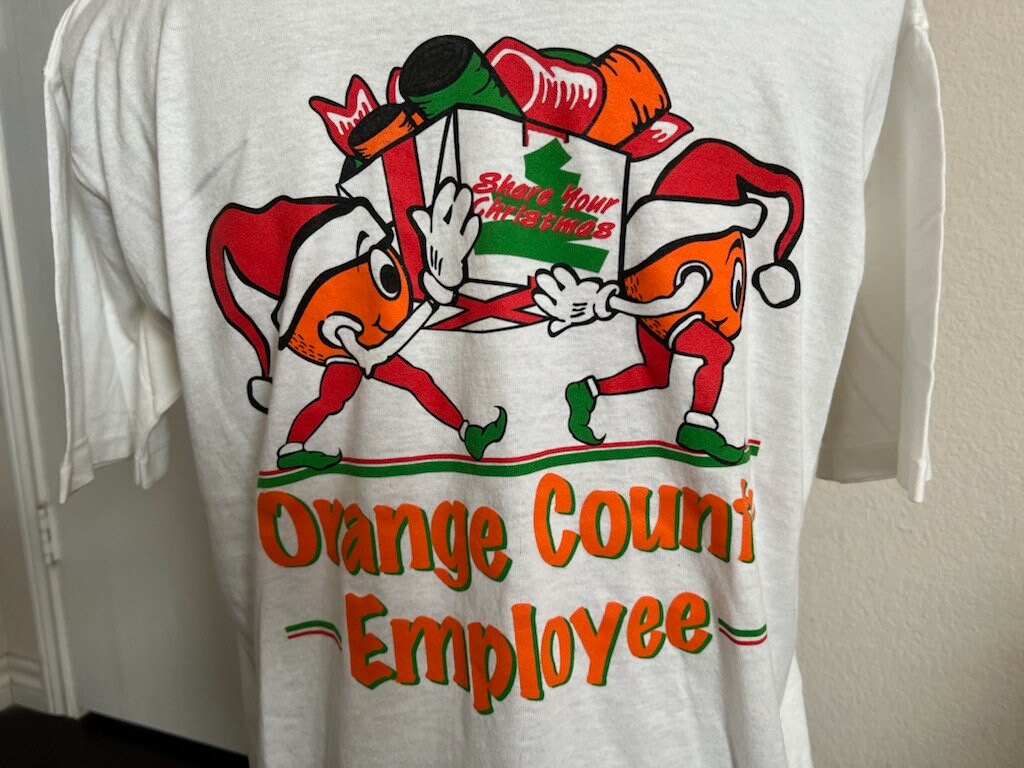 Vintage 9039s Orange County Employee Christmas T Shirt XL Graphic Tee – Easygoing Wear · Perfect For Daily Wear