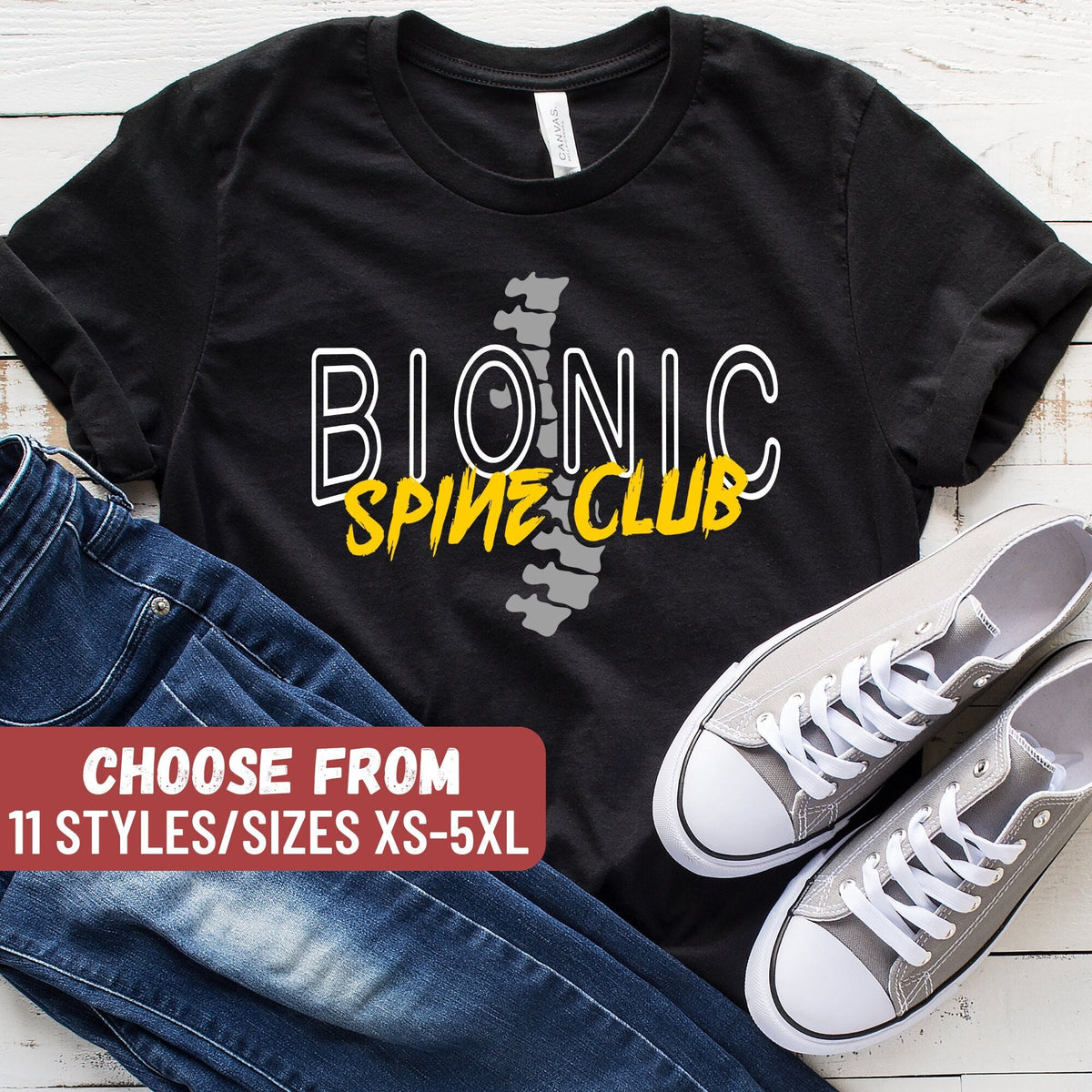 Spine Surgery Shirt Spine Shirt Spine Gift Spinal Shirt Broken Spine Shirt Funny Spine Surgery Shirt Bionic Spine Club TShirt Graphic Tee – Premium Graphic · High-Quality Print