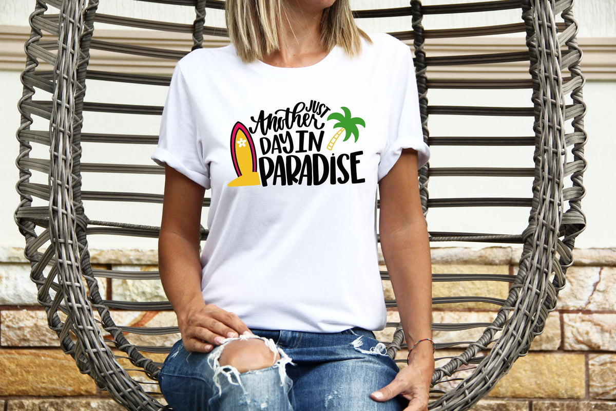 Womens Summer Tops TShirt T Shirt TShirt Tees Holiday Shirt For Women Holiday Top Just Another Day In Paradise Graphic Tee – Premium Graphic · Top Pick For Any Outfit
