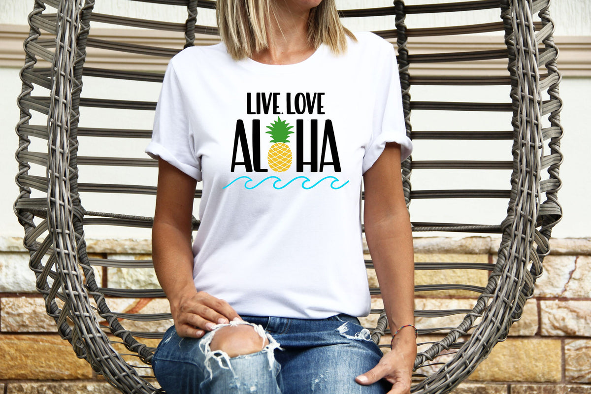 Womens Summer Tops TShirt T Shirt TShirt Tees Holiday Shirt For Women Holiday Top Live Love Aloha Graphic Tee – Premium Graphic · Trending Graphic Apparel