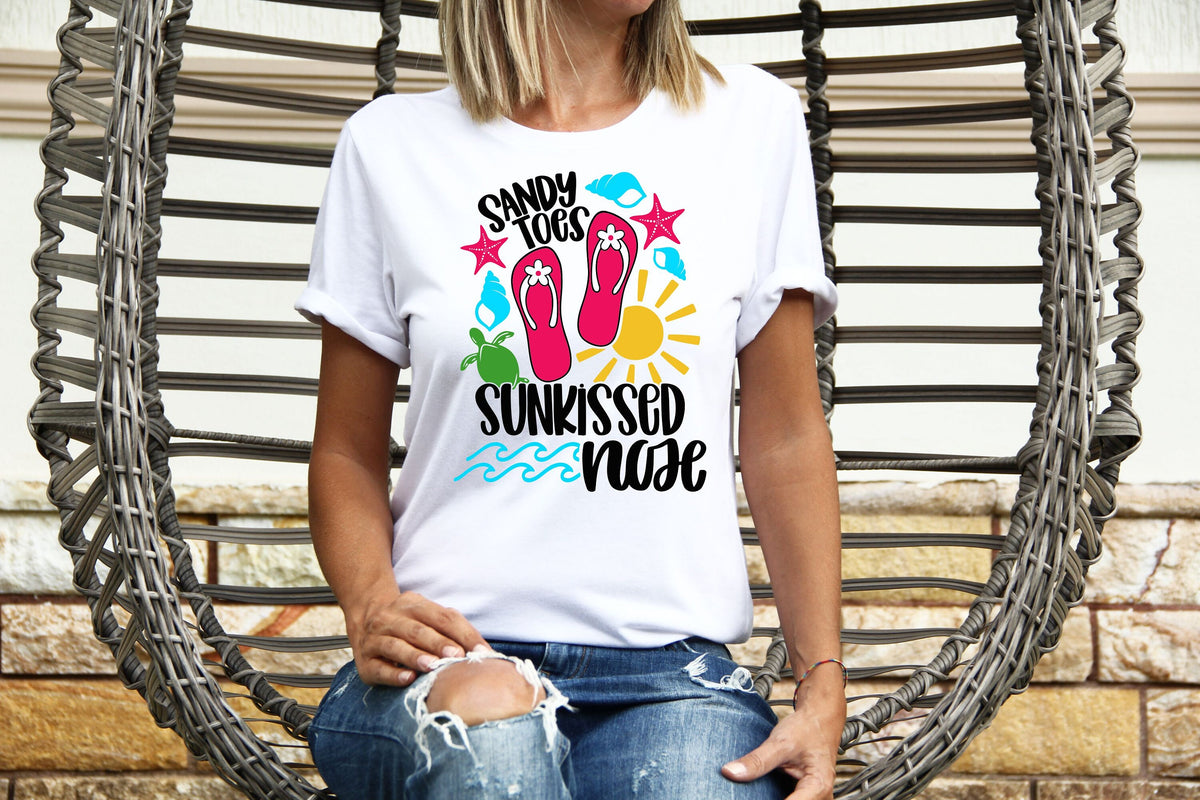 Womens Summer Tops TShirt T Shirt TShirt Tees Holiday Shirt For Women Holiday Top Sandy Toes Sunkissed Nose Graphic Tee – Feel-Good Design · Must-Have Style