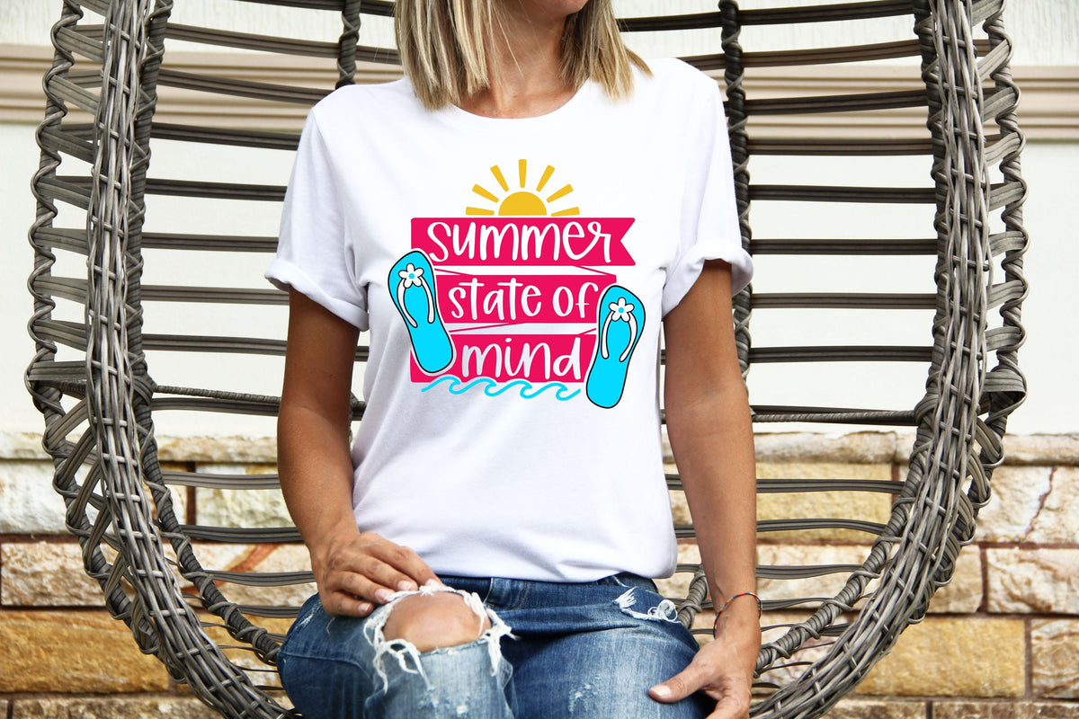 Womens Summer Tops TShirt T Shirt TShirt Tees Holiday Shirt For Women Holiday Top Summer State Of Mind Graphic Tee – Premium Graphic · Top Pick For Any Outfit