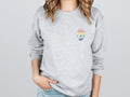 Rainbow Heart Pocket Sweatshirt Equal Rights Pullover LGBTQ Pride Month Crewneck Sweater Lesbian Gift Equality Sweatshirt Sweatshirt – Soft Feel · Top Pick For Any Outfit
