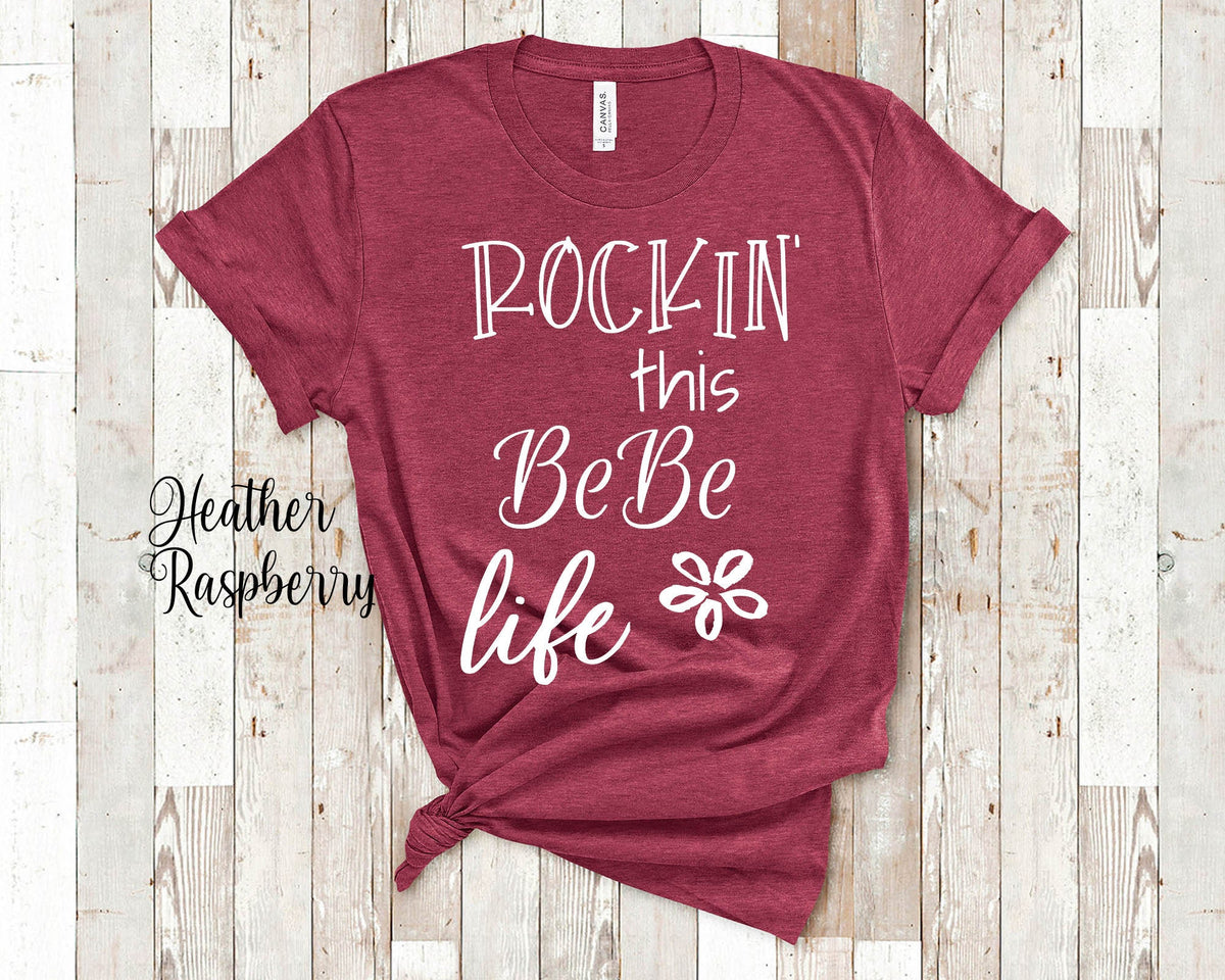 Rockin This BeBe Life Grandma Tshirt Special Grandmother Gift Idea for Mother39s Day Birthday Christmas or Pregnancy Reveal Announcement Graphic Tee – Fan Favorite · Trending Graphic Apparel
