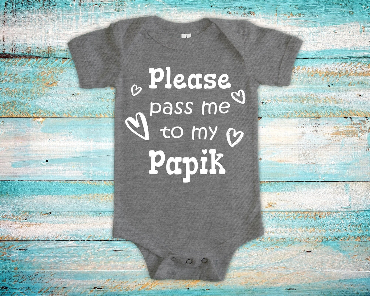 Pass Me To Papik Cute Grandpa Baby Bodysuit Tshirt or Toddler Shirt Armenia Armenian Grandfather Gift or Pregnancy Announcement Graphic Tee – Easygoing Wear · Must-Have Style