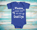 Pass Me To Great Gpa Cute Grandpa Baby Bodysuit Tshirt or Toddler Shirt Special Grandfather Gift or Pregnancy Announcement Graphic Tee – Everyday Comfort · High-Quality Print