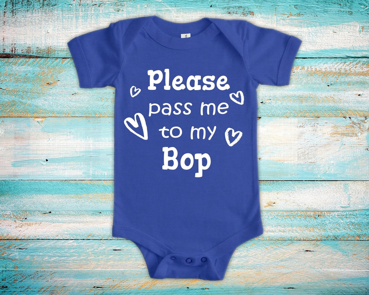 Pass Me To Bop Cute Grandpa Baby Bodysuit Tshirt or Toddler Shirt Special Grandfather Gift or Pregnancy Announcement Graphic Tee – Premium Graphic · Perfect For Daily Wear