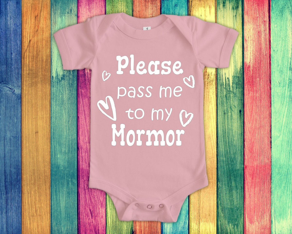 Pass Me To Mormor Cute Bodysuit Tshirt or Toddler Shirt Sweden Danish Norwegian or Swedish Grandmother Gift or Pregnancy Announcement Graphic Tee – Bold Style · Perfect For Daily Wear