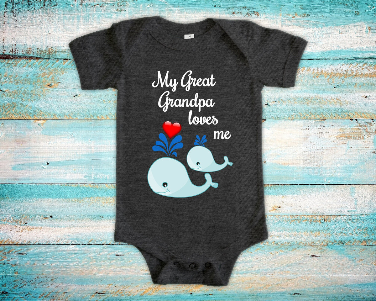 Great Grandpa Loves Me Cute Grandpa Whale Baby Bodysuit Unique Grandfather Gift for Granddaughter or Grandson or Pregnancy Announcement Graphic Tee – Premium Graphic · Top Pick For Any Outfit