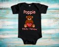 Poppie Loves Me Cute Grandpa Name Bear Baby Bodysuit Tshirt or Toddler Shirt Special Grandfather Gift or Pregnancy Reveal Announcement Graphic Tee – Cozy Vibes · Top Pick For Any Outfit