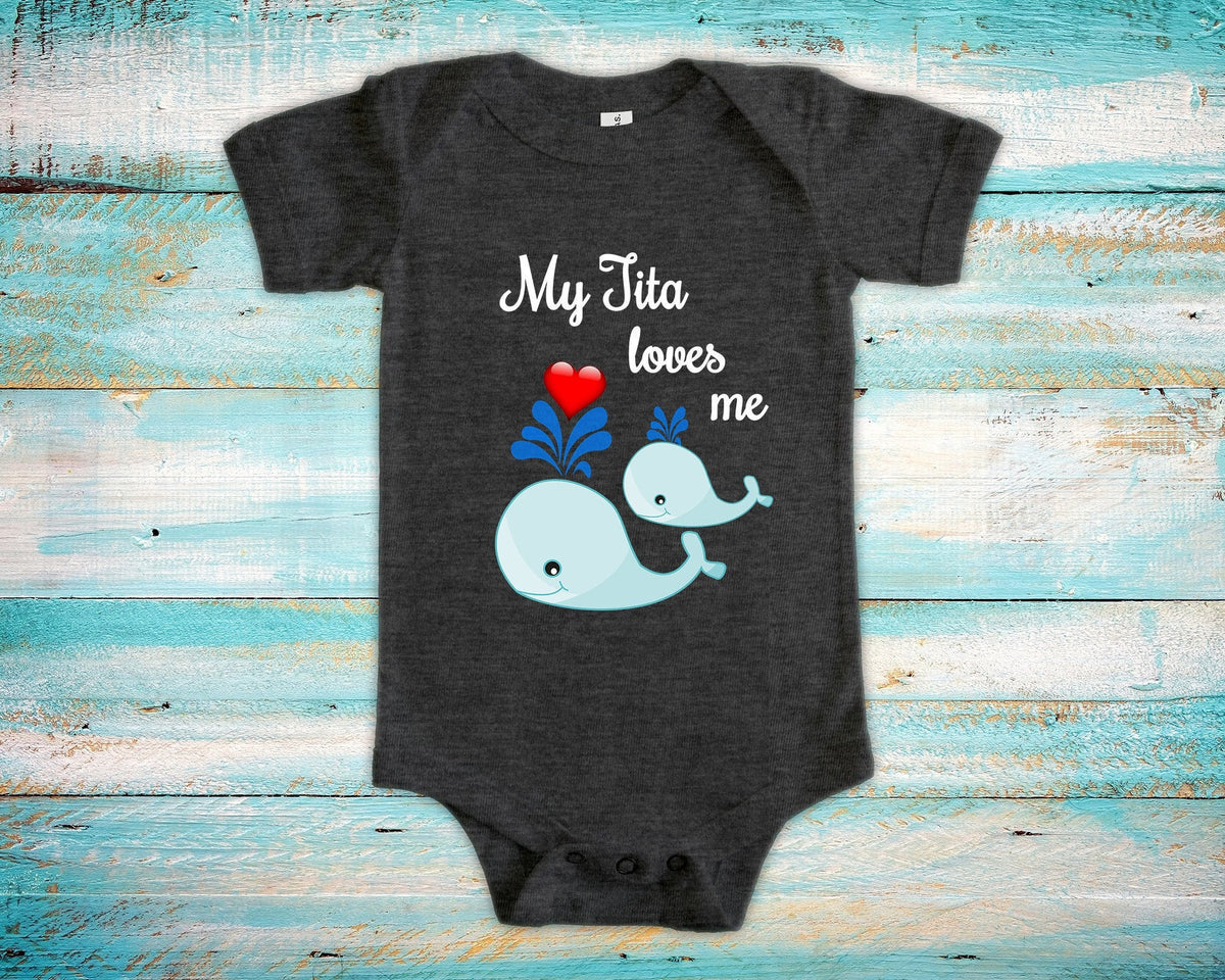 Tita Loves Me Cute Grandma Name Whale Baby Bodysuit Unique Grandmother Gift for Granddaughter or Grandson or Pregnancy Announcement Graphic Tee – Premium Graphic · Top Pick For Any Outfit