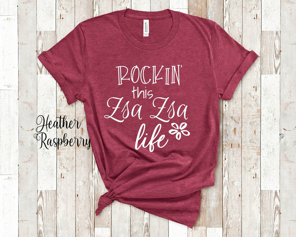 Rockin This Zsa Zsa Life Grandma Tshirt Polish Grandmother Gift Idea for Mother39s Day Birthday Christmas or Pregnancy Reveal Announcement Graphic Tee – Soft Feel · Great Gift For Fans