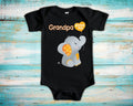 Grandpa Name Loves Me Cute Elephant Baby Bodysuit Unique Grandfather Gift for Granddaughter or Grandson or Pregnancy Announcement Graphic Tee – Feel-Good Design · Perfect For Daily Wear