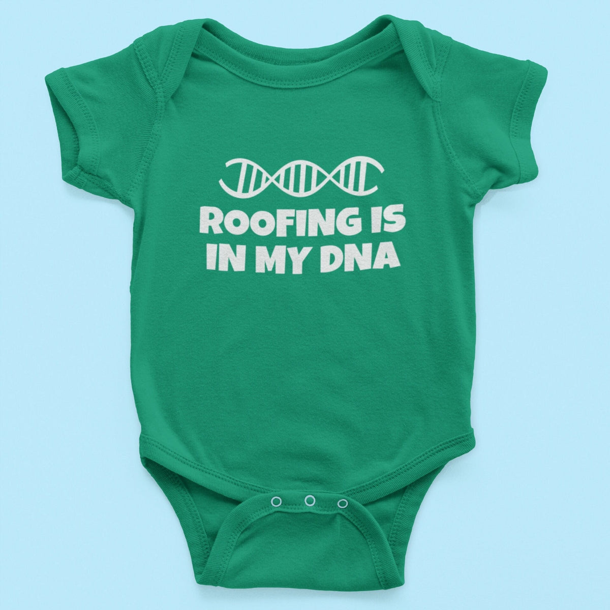 Roofer Baby Onepiece Roofing Baby Bodysuit Roofer Baby Gift Idea Roofing Is In My DNA Many Sizes And Colors Available Graphic Tee – Bold Style · High-Quality Print
