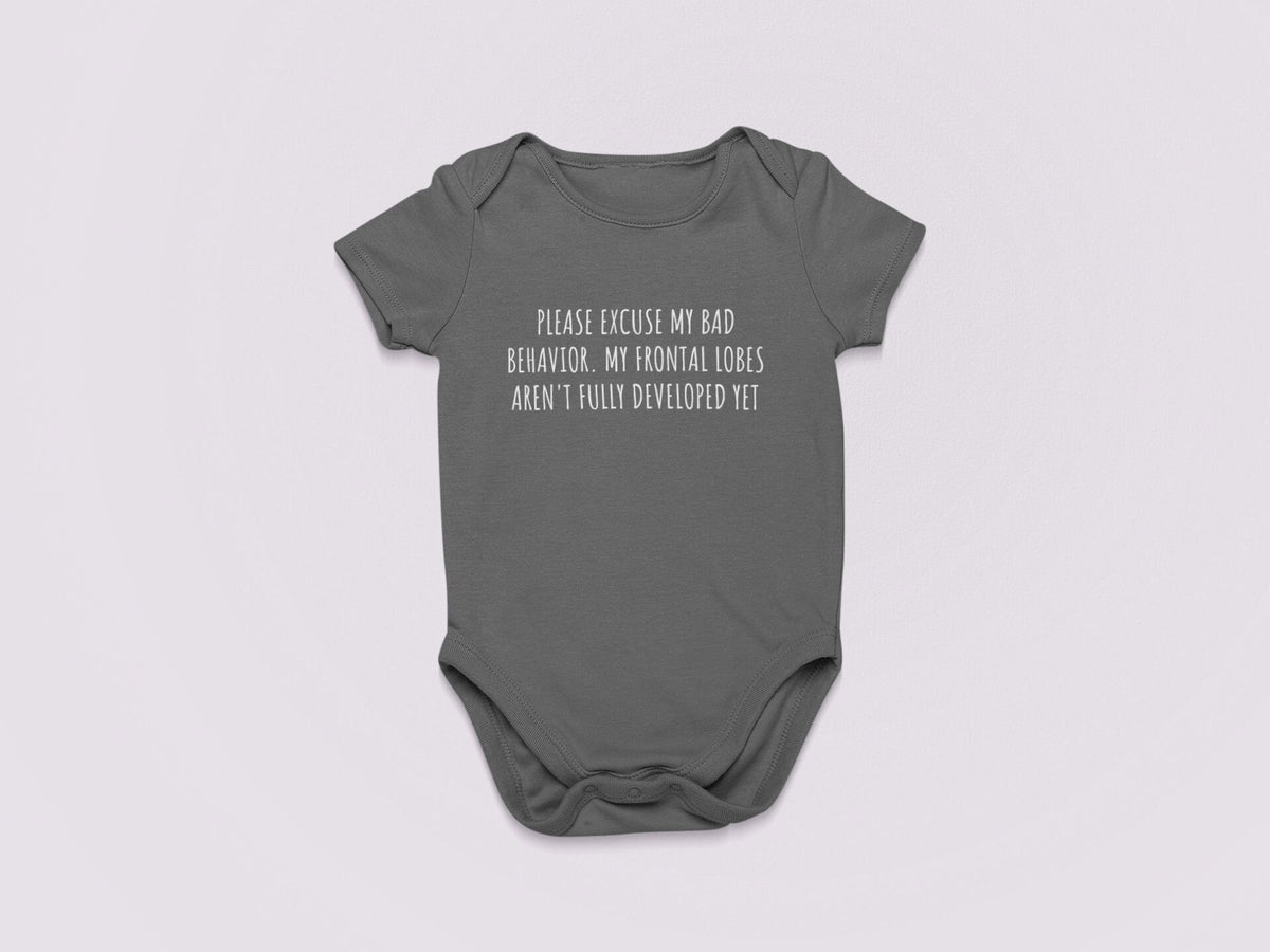Funny Psychology Baby Shirt Psychologist Baby Onepiece Excuse My Bad Behavior Baby Shower Gift Idea Many Sizes And Colors Graphic Tee – Easygoing Wear · Trending Graphic Apparel