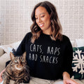 Cats Naps And Snacks Cat Sweatshirt Womens Cat Sweatshirt Sweatshirt – Fan Favorite · Top Pick For Any Outfit