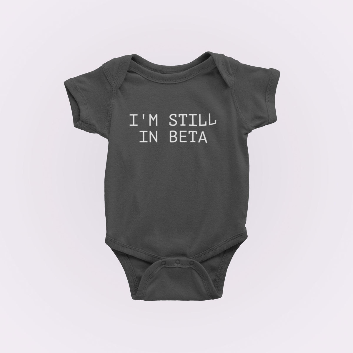 Funny Baby Onepiece Programmer Baby Shirt IT Bodysuit Coding Baby Apparel Baby Gift Idea Many Sizes And Colors Still In Beta Graphic Tee – Everyday Comfort · Must-Have Style