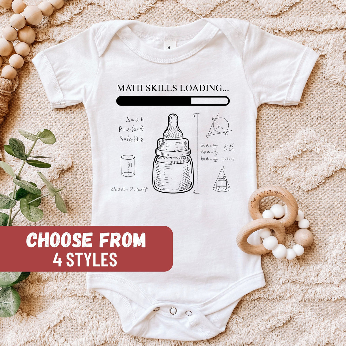 Funny Baby Bodysuit Math Baby Bodysuit Baby Gift Baby Clothes Cute Math Bodysuit Pregnancy Reveal Math Skills Loading Baby Bodysuit Graphic Tee – Aesthetic Look · Perfect For Daily Wear