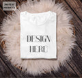 Folded t shirt mockup White Tshirt Mockup Boho Shirt Mockup Instant Download Graphic Tee – Cozy Vibes · Perfect For Daily Wear