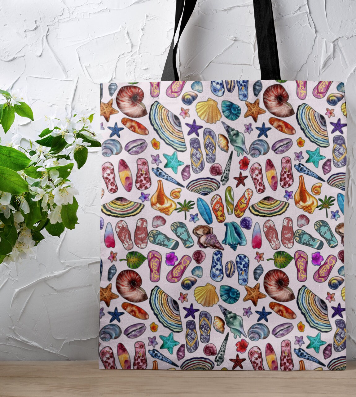 Summer Beach Tote Cute Surfer Pattern Tropical Sea Print Surfing Surf Graphic Sports Cool Handbag Trendy Shoulder Bag Purse For Women Tote Bag – Aesthetic Look · Perfect For Daily Wear