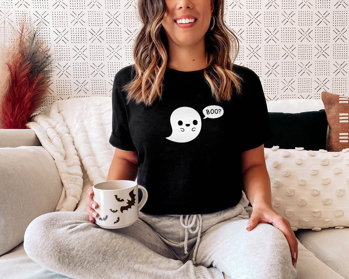 Cute Ghost Halloween TShirt Glow In The Dark Halloween T Shirt Graphic Tee – Aesthetic Look · Must-Have Style