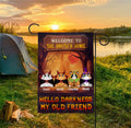 Halloween Flags Hello Darkness My Old Friend Custom Flag Halloween House Banner Fall Yard Flag Goth Garden Flag Spooky Garden Decor Graphic Tee – Easygoing Wear · Great Gift For Fans
