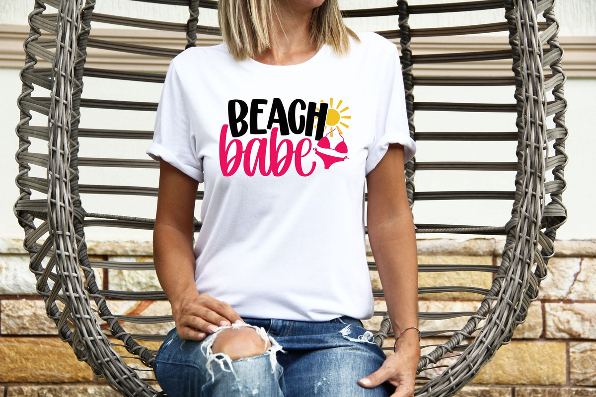 Womens Summer Tops TShirt T Shirt TShirt Tees Holiday Shirt For Women Holiday Top Beach Babe Graphic Tee – Premium Graphic · High-Quality Print