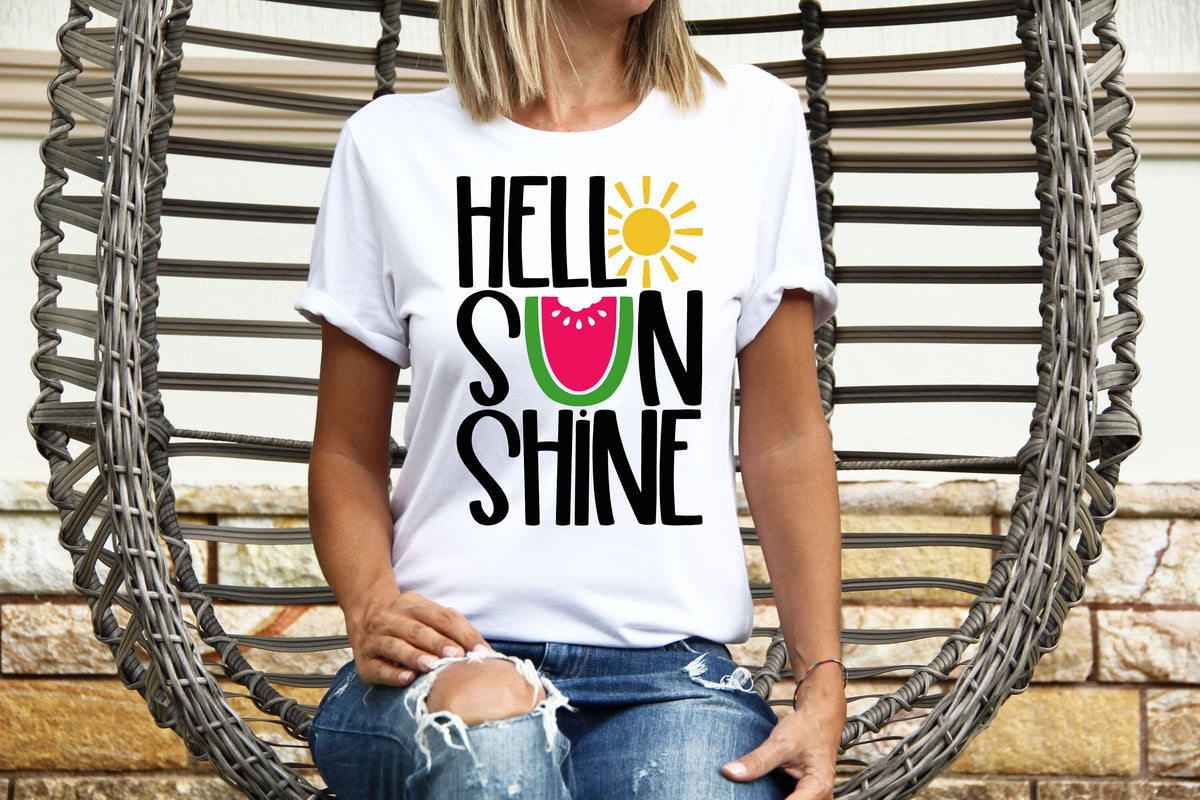 Womens Summer Tops TShirt T Shirt TShirt Tees Holiday Shirt For Women Holiday Top Hello Sunshine Graphic Tee – Aesthetic Look · High-Quality Print