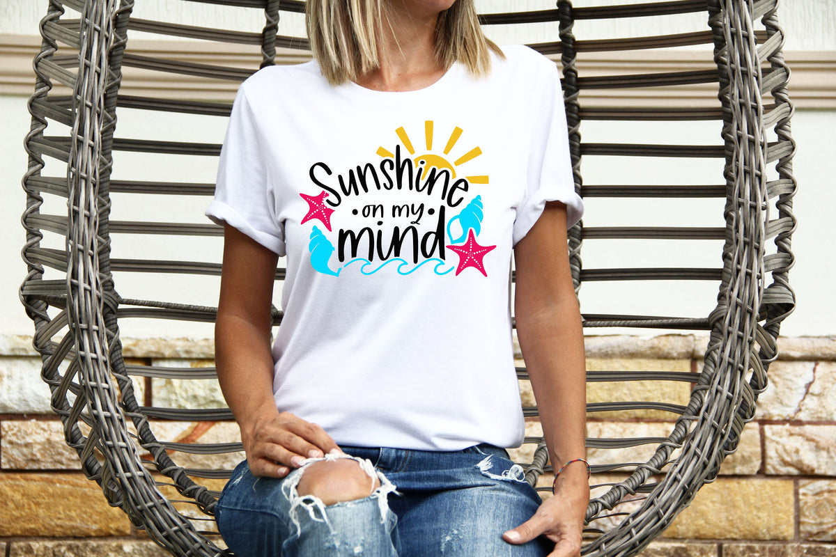 Womens Summer Tops TShirt T Shirt TShirt Tees Holiday Shirt For Women Holiday Top Sunshine On My Mind Graphic Tee – Cozy Vibes · Top Pick For Any Outfit