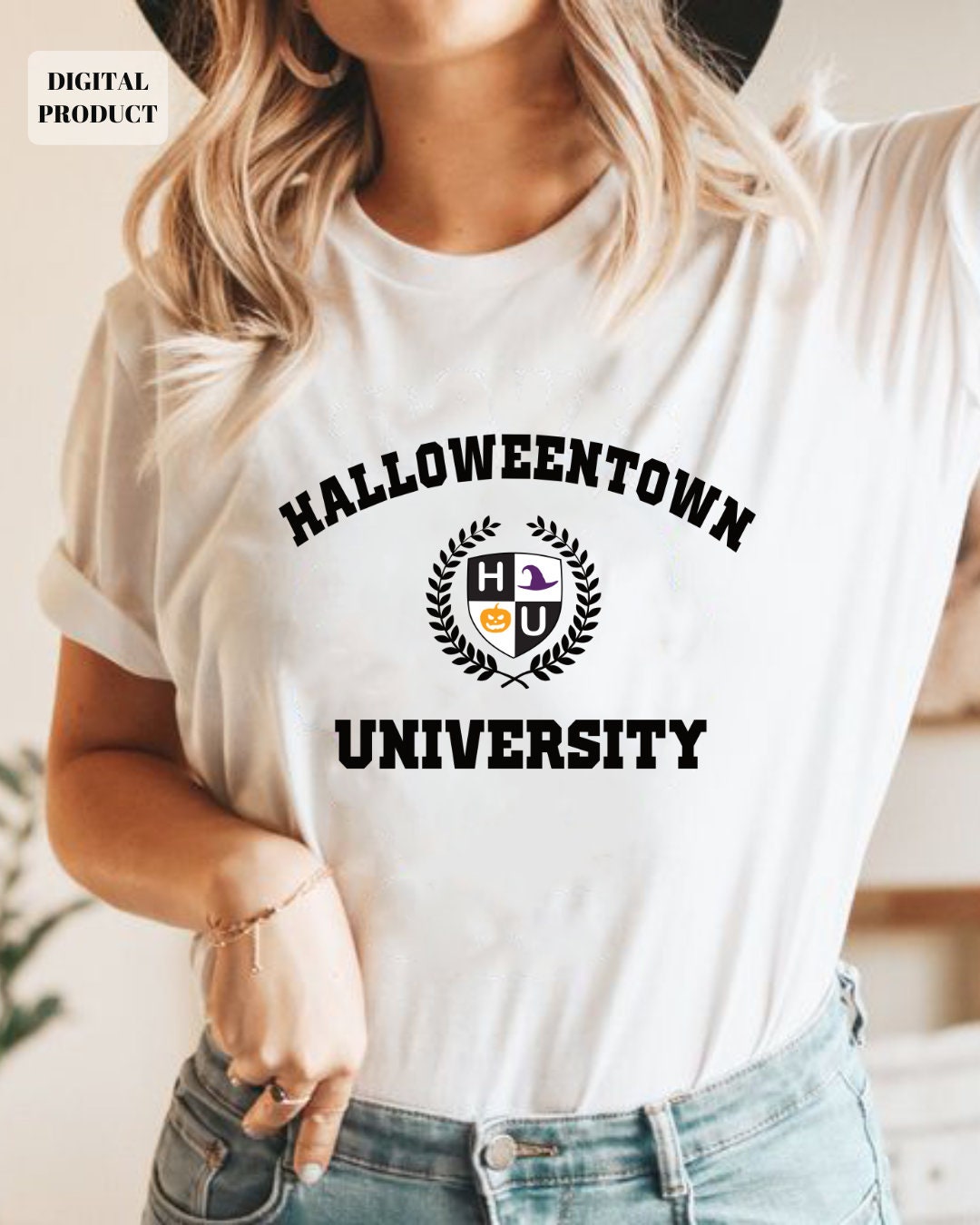 Halloweentown University SVG Halloween High svg Halloweentown University Logo Halloween PNG 3 designs Cricut svg Bundle Graphic Tee – Bold Style · Great Gift For Fans