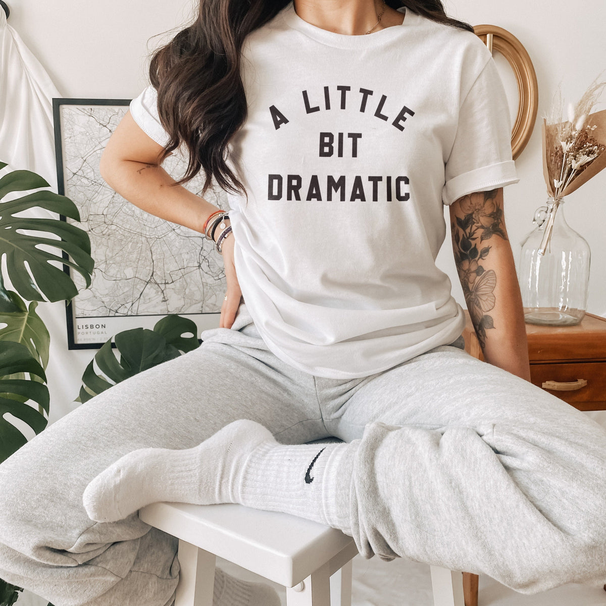 A Little Bit Dramatic Shirt University Aesthetic Shirt Womens Trendy TShirt Casual TShirt College Style TShirt Dramatic TShirt Graphic Tee – Bold Style · Great Gift For Fans