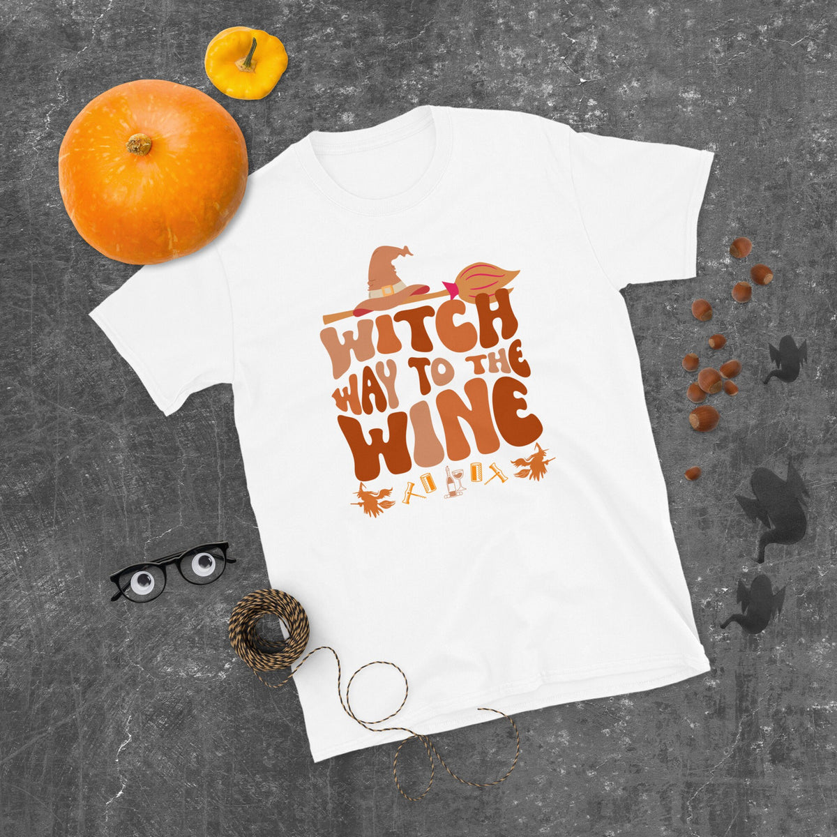 Halloween Witch Way To The Wine Lover Shirt Graphic Tee – Easygoing Wear · Perfect For Daily Wear
