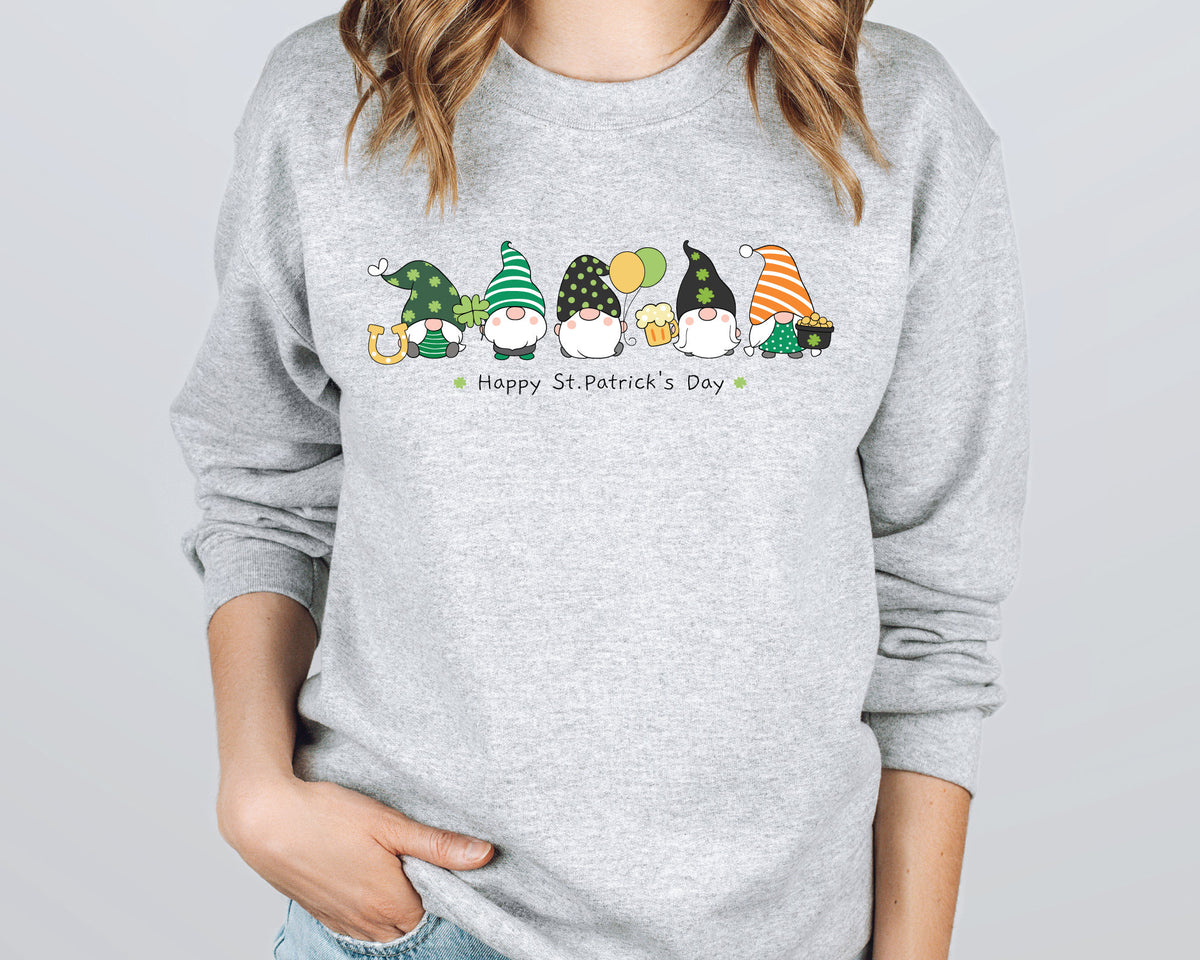 Happy St Patricks Day Sweatshirt Hoodie St Patricks Day Gnomes Sweatshirt Gnomes Hoodie Irish Gnomes Hoodie Irish Day Hoodie Hoodie – Easygoing Wear · Great Gift For Fans
