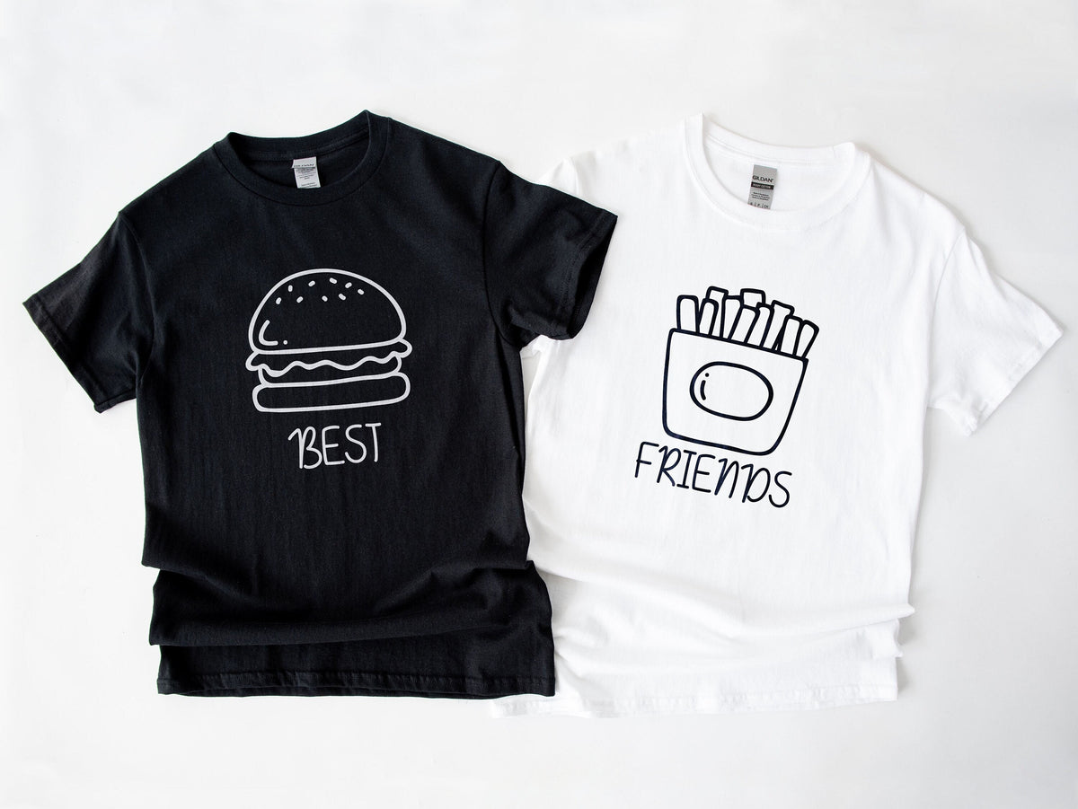 Best Friends Shirts Hamburger and French Fries TShirt Matching Best Friend Shirts Gifts For Best Friends Besties TShirts Graphic Tee – Warm & Stylish · High-Quality Print