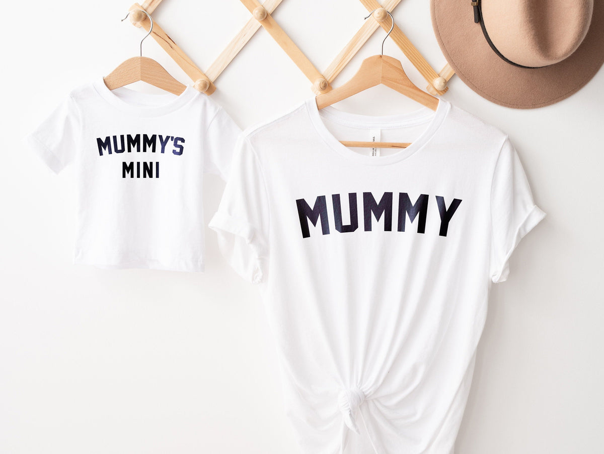 Personalisable Mum And Daughter Shirts Father Son Matching TShirts Custom Mum Daughter Matching Shirts Mum And Mini Matching TShirts Graphic Tee – Easygoing Wear · Great Gift For Fans