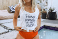 Summer Tank Top Womens White Summer Vest Here Comes The Sun Women39s Summer Tank Top Ladies Beach Style Summer Vest Tank Top – Warm & Stylish · High-Quality Print