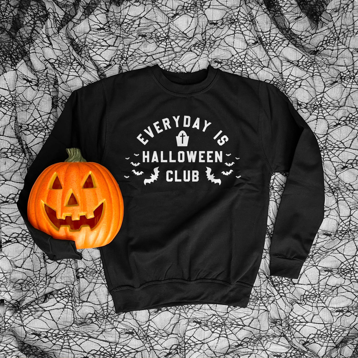 Black Halloween Sweatshirt Trendy Halloween Sweater Womens Halloween Crew Neck Sweatshirt Everyday Is Halloween Sweatshirt Sweatshirt – Fan Favorite · Trending Graphic Apparel