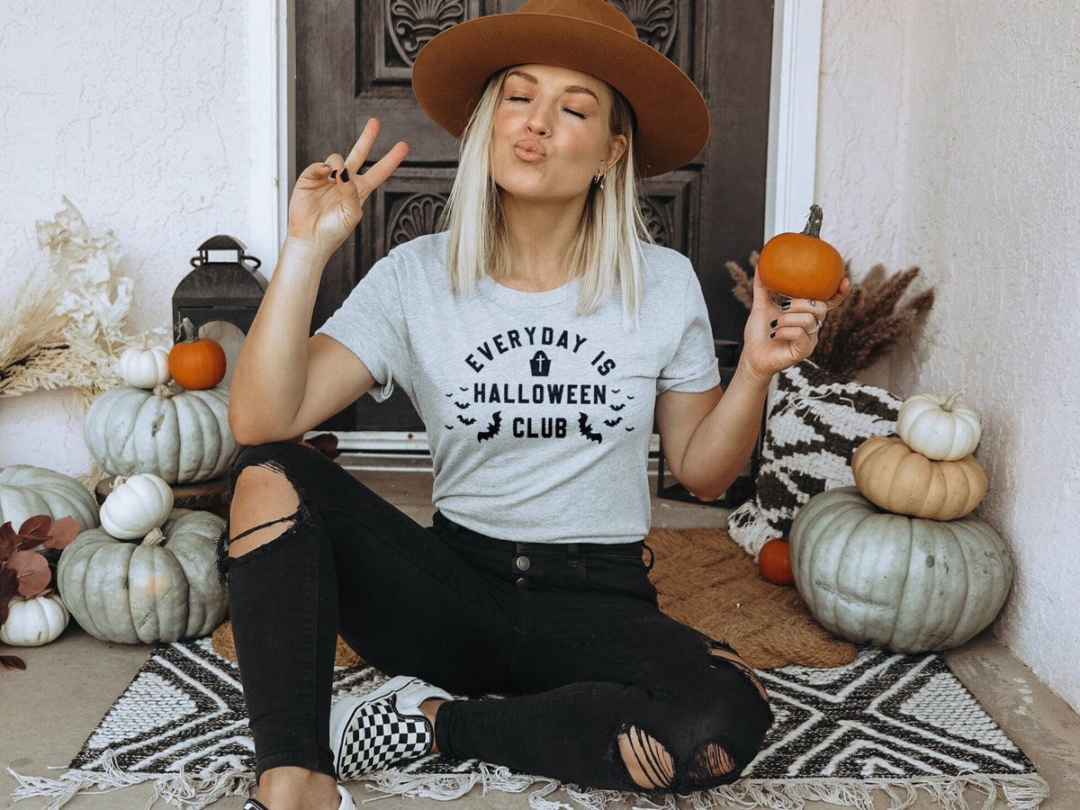 Womens Halloween Shirt Girls Halloween TShirt Halloween Tees Fall TShirts Halloween Party Tee Everyday Is Halloween TShirt Graphic Tee – Cozy Vibes · Great Gift For Fans