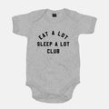 Funny Baby Grow Baby Shower Gift For New Baby Gift For New Mum Baby Announcement Eat A Lot Sleep A Lot Club Baby Grow Graphic Tee – Bold Style · Great Gift For Fans