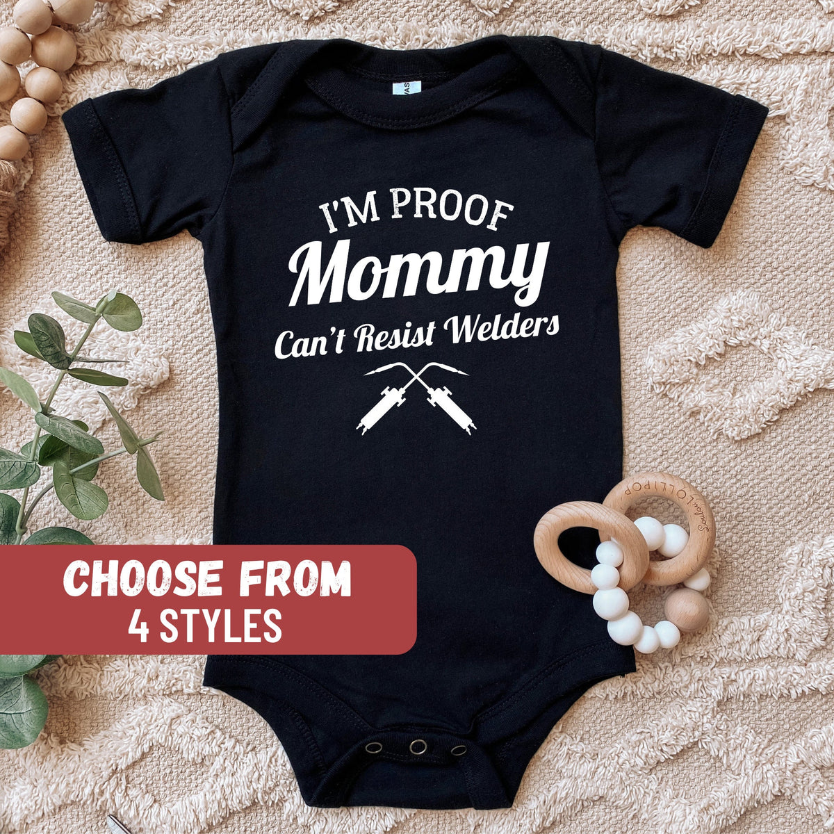 Father39s Day Gift Gift For Welder Welder39s Baby Gift Welder Shirt Welder39s Newborn I39m Proof Mommy Can39t Resist Welders Baby Bodysuit Graphic Tee – Warm & Stylish · Perfect For Daily Wear