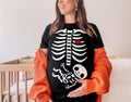 Halloween Pregnancy Announcement Pregnant Skeleton Shirt Halloween Maternity Shirt Graphic Tee – Easygoing Wear · Perfect For Daily Wear