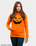 Womens Halloween Winking Pumpkin Hoodie Halloween Costume Sweatshirt Hoodie – Cozy Vibes · Perfect For Daily Wear