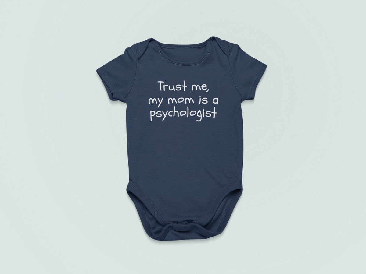 Funny Psychology Baby Shirt Psychologist Baby Onepiece My Mom Is A Psychologist Baby Shower Gift Idea Many Sizes And Colors Graphic Tee – Soft Feel · Perfect For Daily Wear