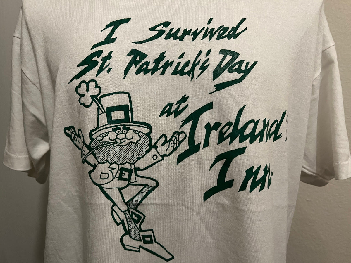 Vintage 9039s I Survived St Patrick39s Day At Ireland39s Inn T Shirt XL Graphic Tee – Premium Graphic · Perfect For Daily Wear