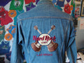 Vintage 9039s Hard Rock Cafe Las Vegas Denim Jean Jacket Size S Graphic Tee – Warm & Stylish · Must-Have Style