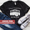 Funny Bowling Shirt Bowling Tee Bowling Team Gift Bowling Gift Bowling Party Funny Bowler TShirt World39s Okayest Bowler TShirt Graphic Tee – Soft Feel · Great Gift For Fans